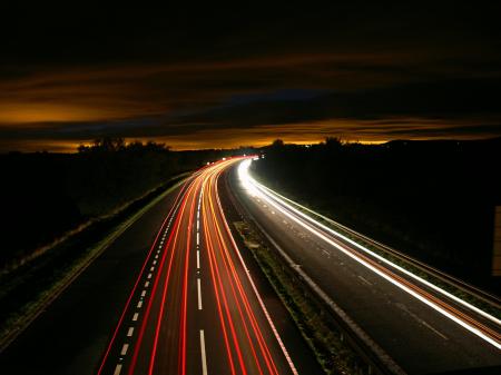 Red and White Time Lapse Photography