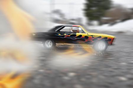 Red and Yellow Coupe