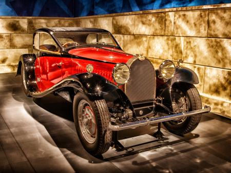 Red Classic Car on Display