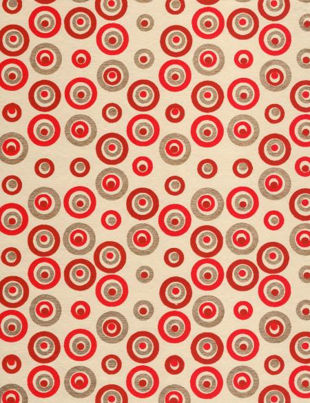 Red Gold Circles Paper