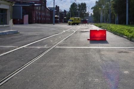 Red in St.Petersburg street