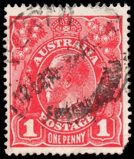 Red King George V Stamp