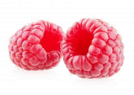 Red ripe berry raspberry isolated