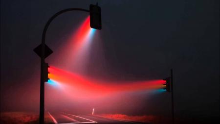 Red street lights