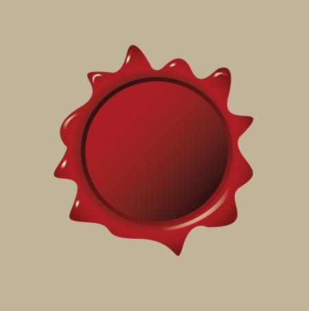 Red Wax Seal Illustration