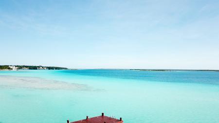 Red Wooden Dock during Day