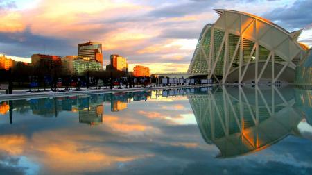 Reflection of City in Water