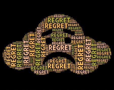 Regret Word Means Apologetic Rue And Wordclouds