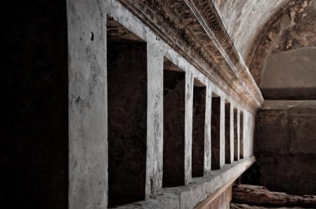 Remains of the public baths in Pompeii,