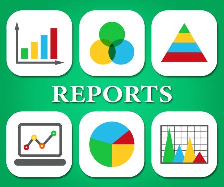 Reports Charts Shows Business Graph And Data