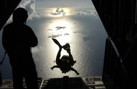 Rescuers Jumping in the Sea