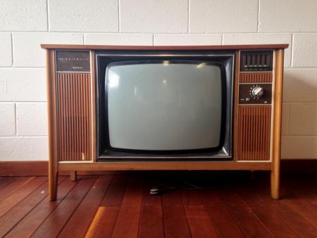 Retro 1970s TV set