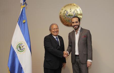 Reunión Presidente Sánchez Cerén con alcalde de San Salvador.