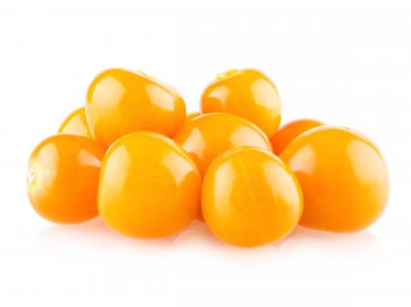 Ripe physalis isolated on white