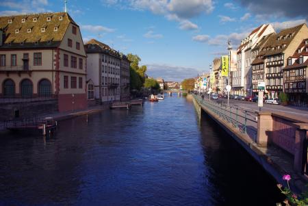 River Flowing through the City