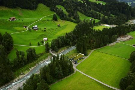 River Seen from Cable Car, Sonntag, Austria