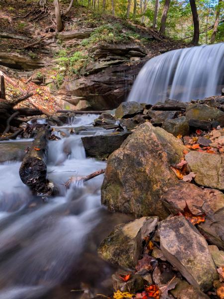 River Waterfalls Long Exposure Photograph