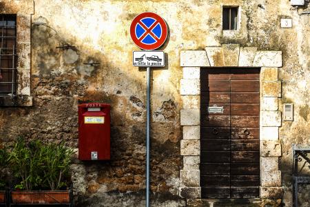 Road Signage Near to Door