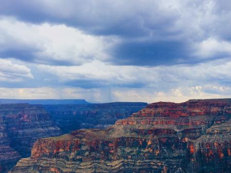 Rock Mountain View Under White Clouds