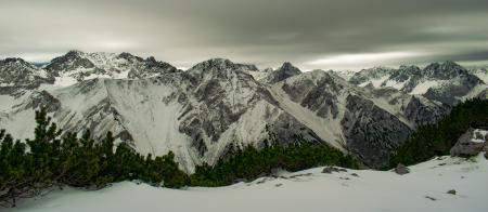 Rocky Mountain With Snow