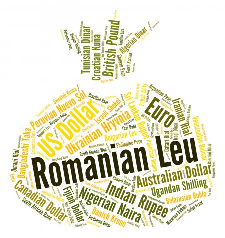 Romanian Leu Shows Foreign Currency And Banknotes