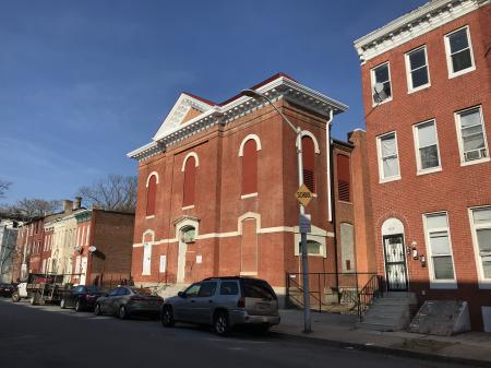 Roof repair in progress, Public School 103, 1315 Division Street, Baltimore, MD 21217