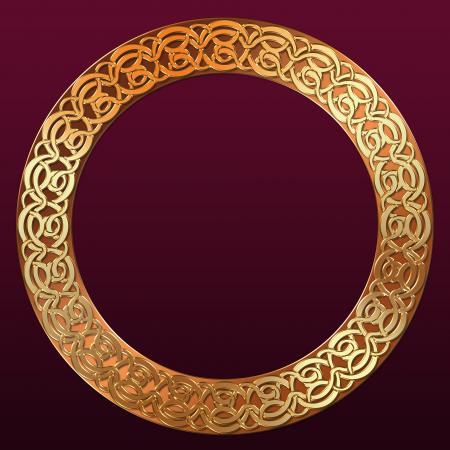 Round Gold Framing