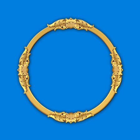 Round Golden Frame