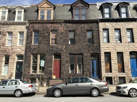 Rowhouses, 1400 block of John Street (northeast side), Baltimore, MD 21217