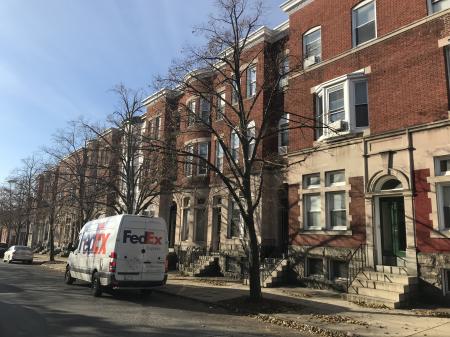 Rowhouses, 2500 block of Maryland Avenue (west side), Baltimore, MD 21218