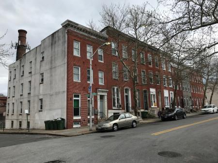 Rowhouses, 500 block of W. Mosher Street (south side), Baltimore, MD 21217