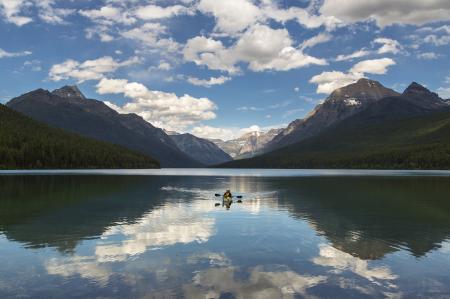 Rowing in Lake Mcdonald