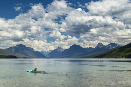 Rowing in Lake Mcdonald