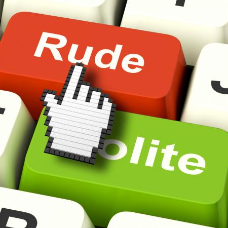 Rude Impolite Computer Means Insolence Bad Manners