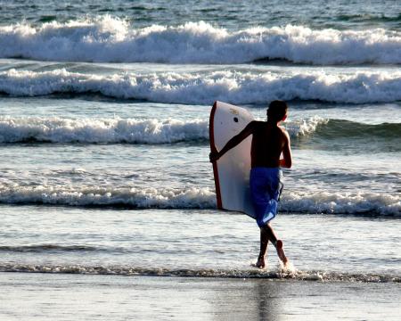 Running on beach