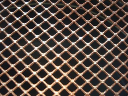 Rusted metal grid texture