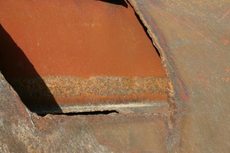 Rusted metal plates