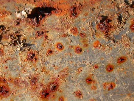 Rusted metal surface