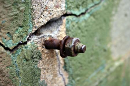 Rusted steel bolt