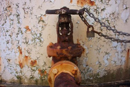 Rusted steel tap