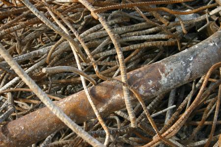 Rusted wires and cables