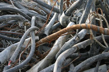 Rusted wires and cables