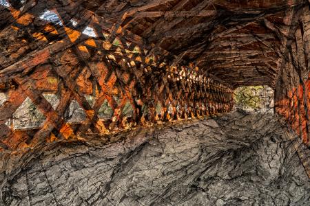 Sachs Covered Bridge - Engraved Wood