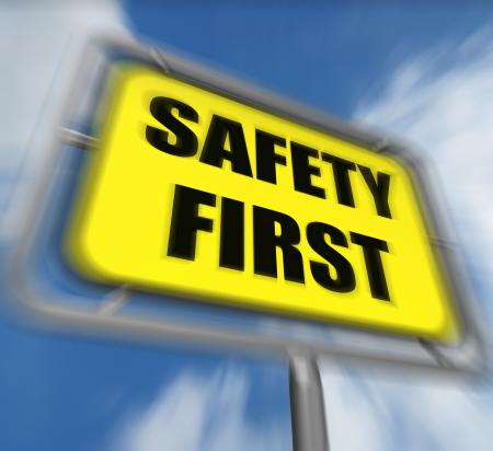 Safety First Sign Displays Prevention Preparedness and Security