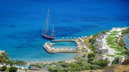 Sail Boat In Body Of Water