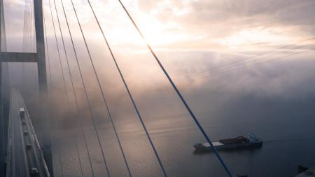 Sailboat on Sea Against Dramatic Sky