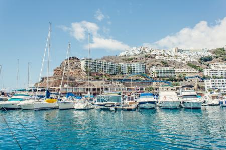 Sailboats Moored in Sea