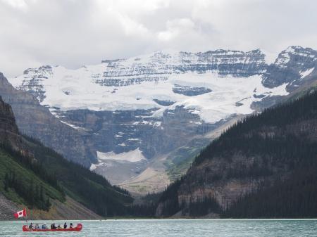 Sailing in mountain river