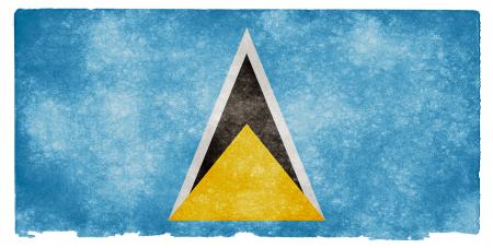 Saint Lucia Grunge Flag