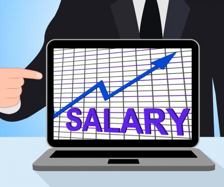 Salary Chart Graph Displays Increase Earn Cash Wealth Revenue